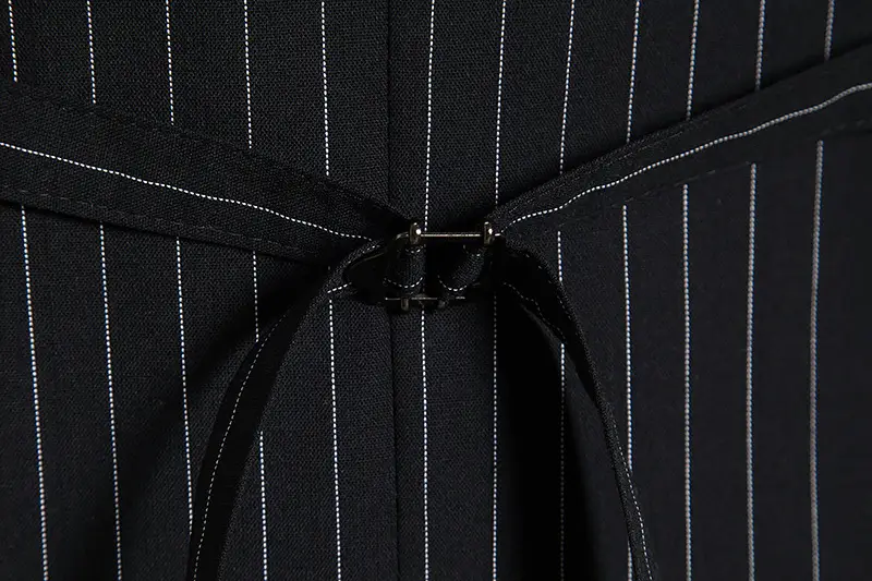 New Men's Striped Single Breasted Vest Black — feature 23