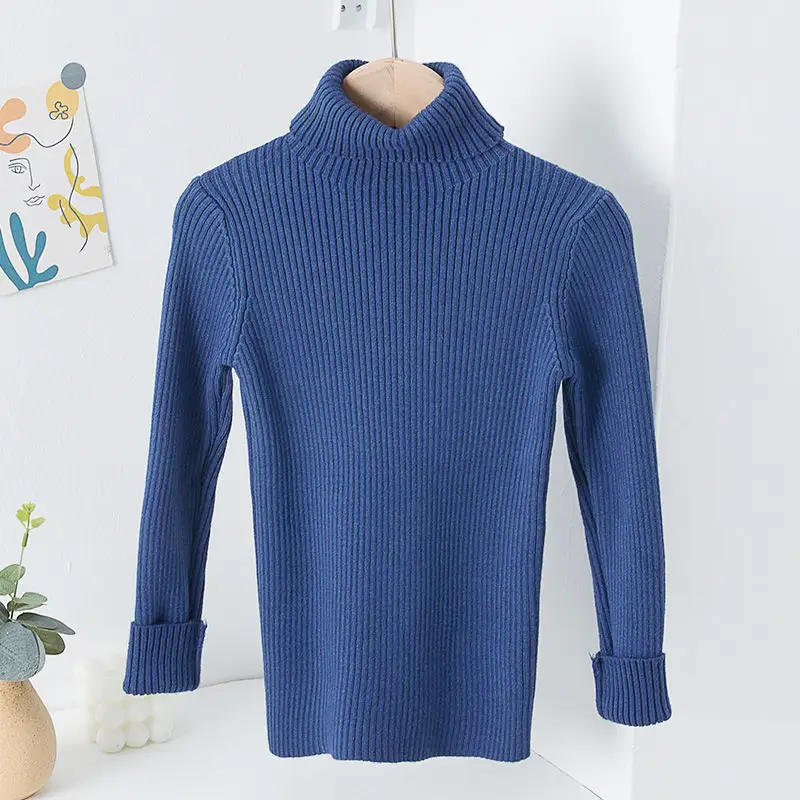 Red Turtleneck Knit Winter Sweater for Boys Medium Large - Image 18
