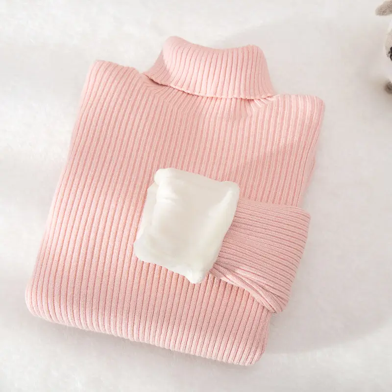 Red Turtleneck Knit Winter Sweater for Boys Medium Large - Image 9