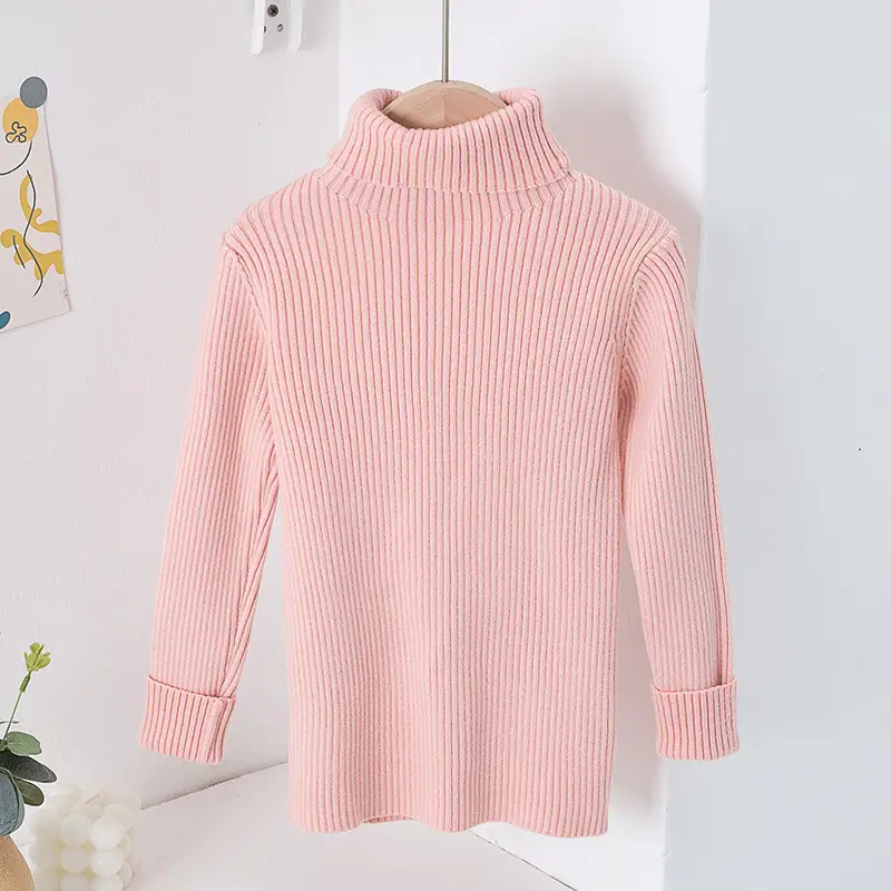 Red Turtleneck Knit Winter Sweater for Boys Medium Large - Image 2