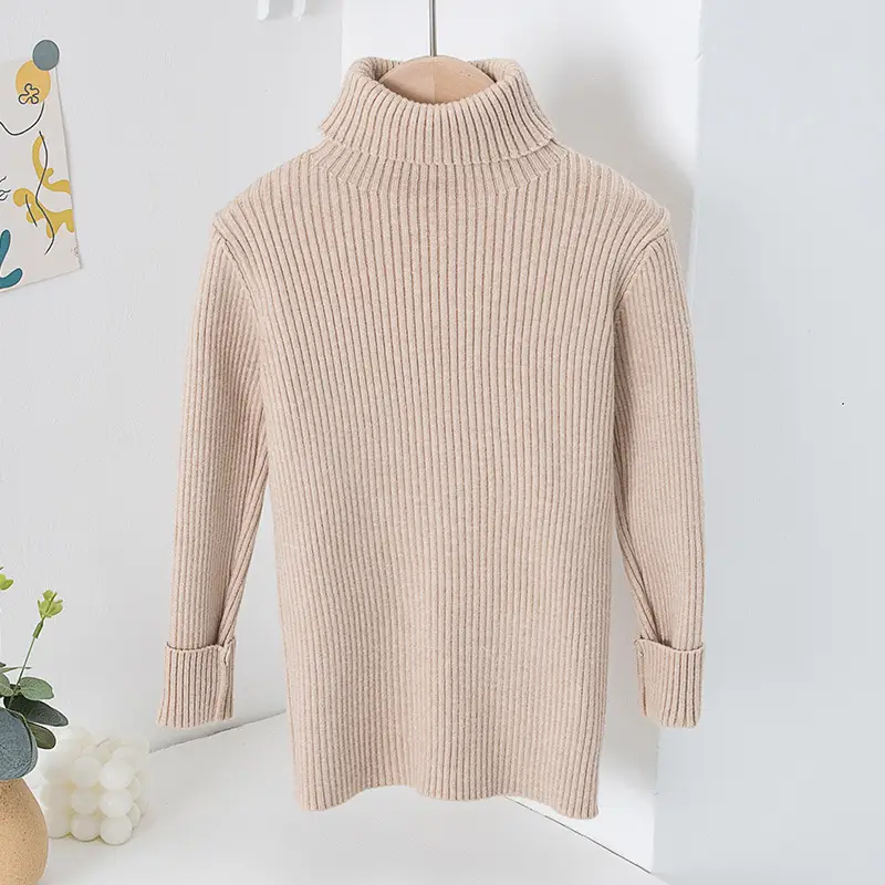 Red Turtleneck Knit Winter Sweater for Boys Medium Large - Image 6