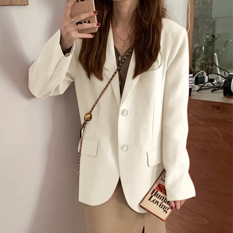 2026 White Blazer for Women Petite British Style - Image 7