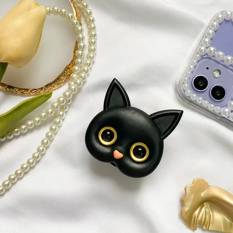 Cute Cat Airbag Mobile Phone Stand with Eye Design - Image 2