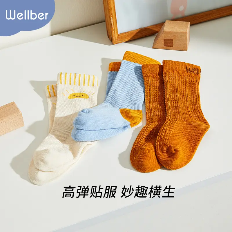 Wilberu Non-Slip Tube Socks for Boys Girls Baby Socks - Image 9