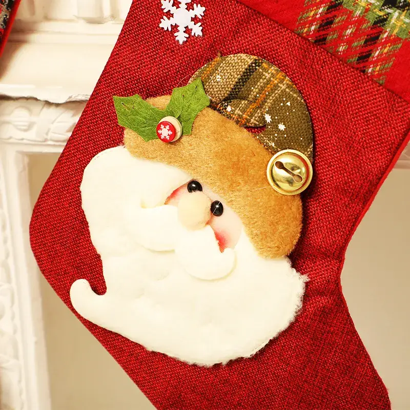 Christmas Stocking with Snowman Design - Image 2