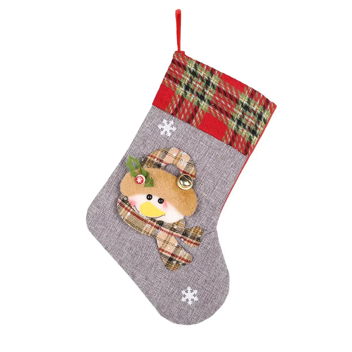 Christmas Stocking with Snowman Design - Image 5