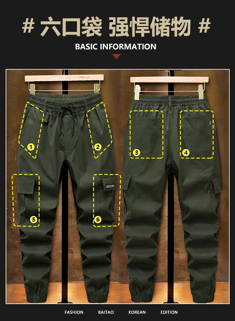 Men's Camouflage Multi-Pocket Trouser Set — feature 10