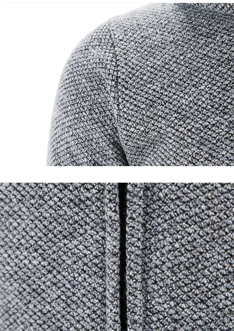 Men Fleece Hooded Zipper Coat Grey Plus Size — feature 17