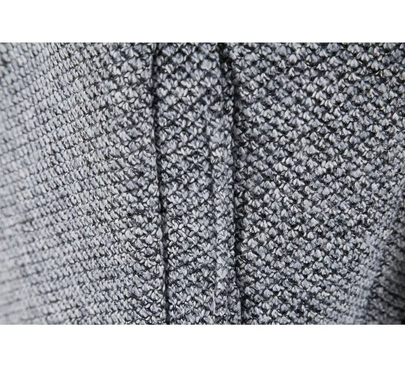 Men Fleece Hooded Zipper Coat Grey Plus Size — feature 19