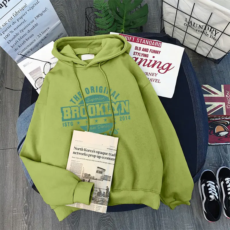 Women Fleece Hoodie Green Fleece Lined Winter Hood — feature 4