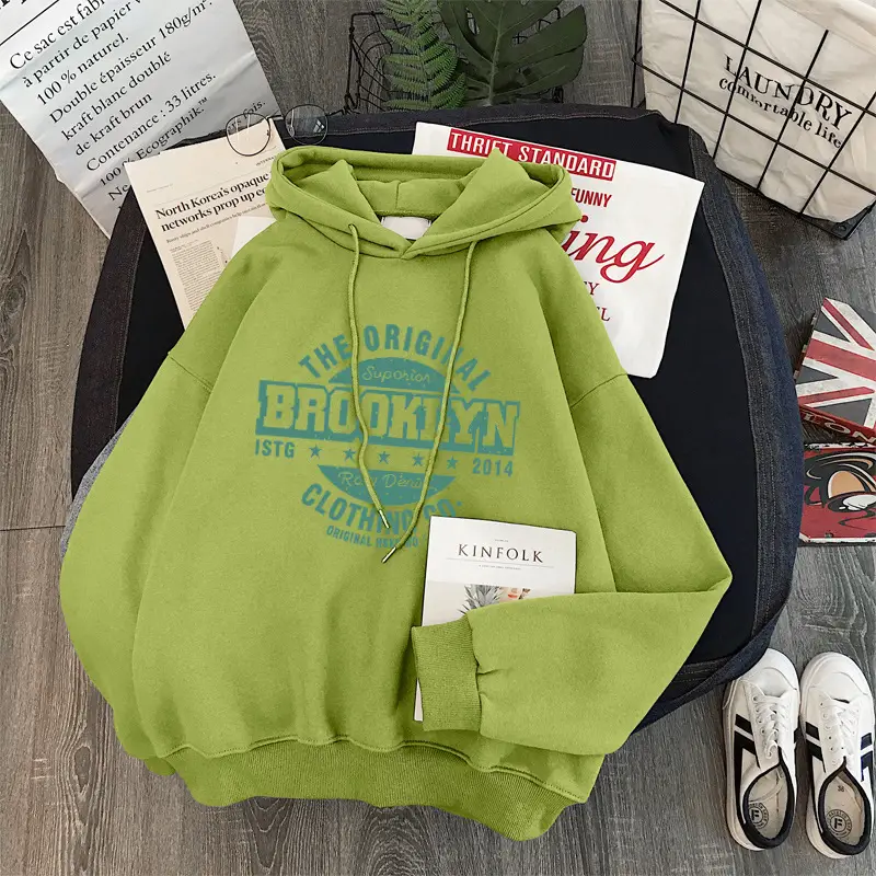 Women Fleece Hoodie Green Fleece Lined Winter Hood — feature 5