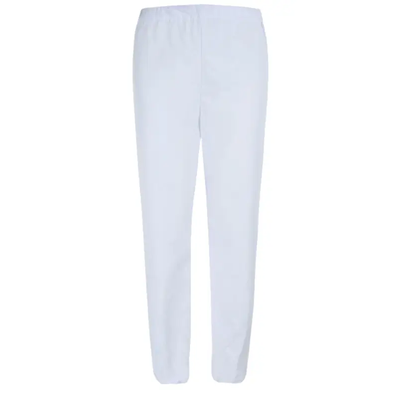 White Shrink-Fit Work Pants for Men Women