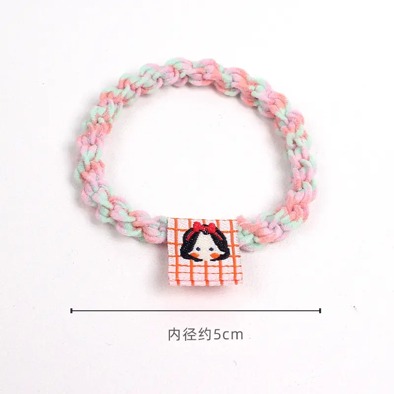 Korean Style Braided Hair Rope with Patch Mark - Image 4