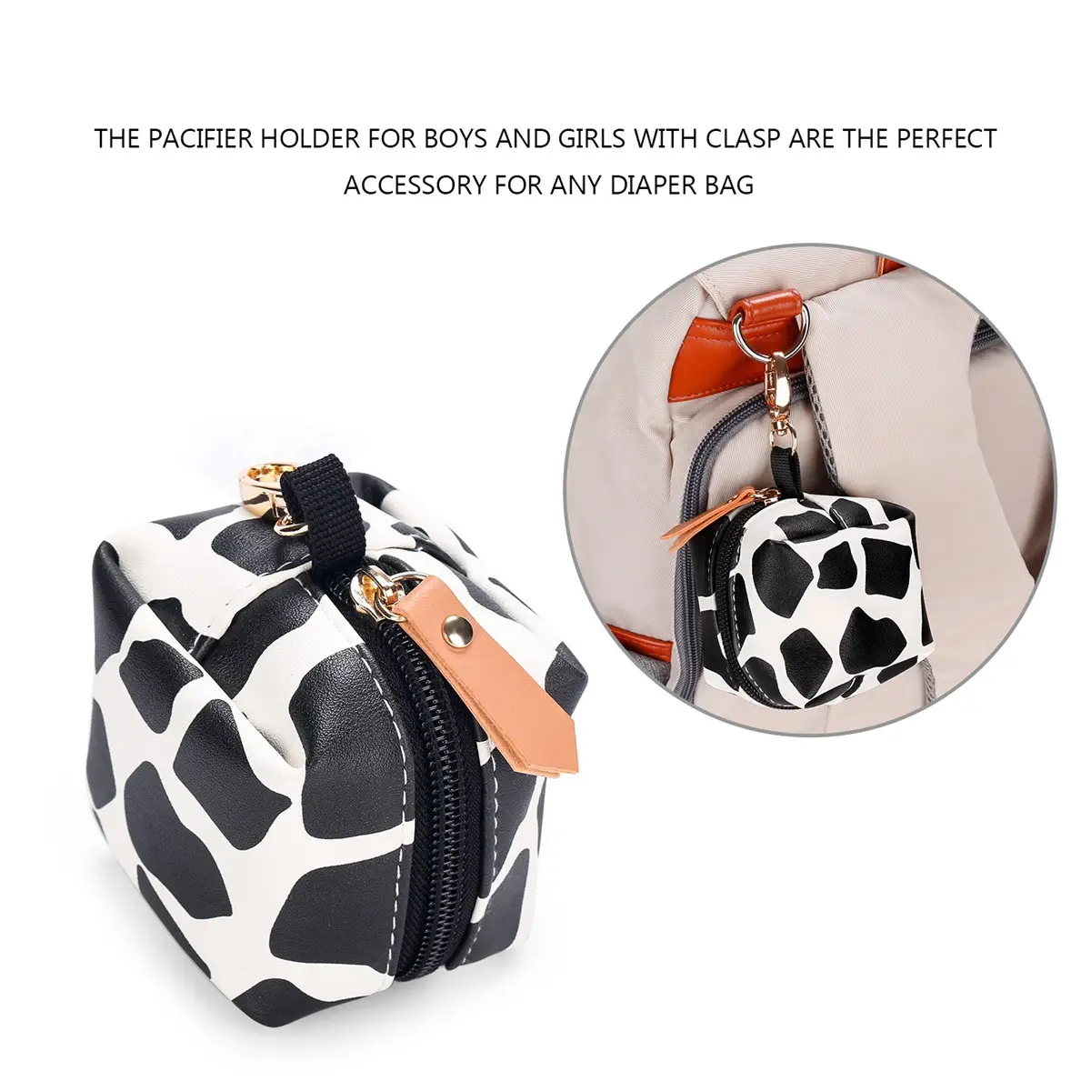 Pu Waterproof Pacifier Bag with Zipper Closure - Image 10