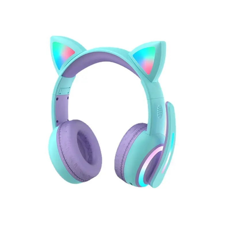 Pink Cat Ears Bluetooth Headphones for Kids - Image 12