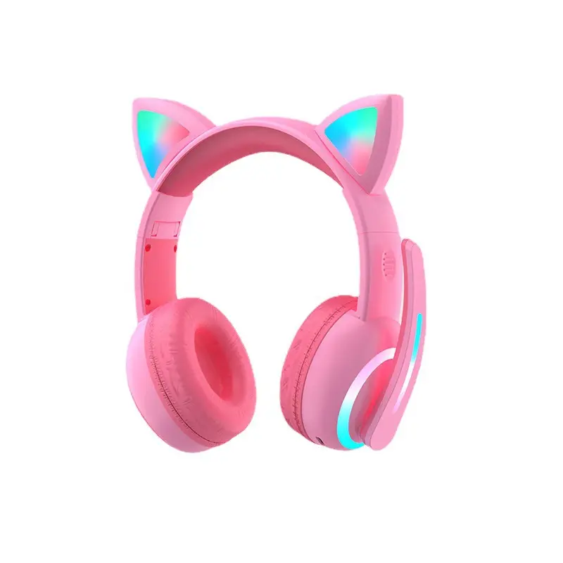 Pink Cat Ears Bluetooth Headphones for Kids - Image 13