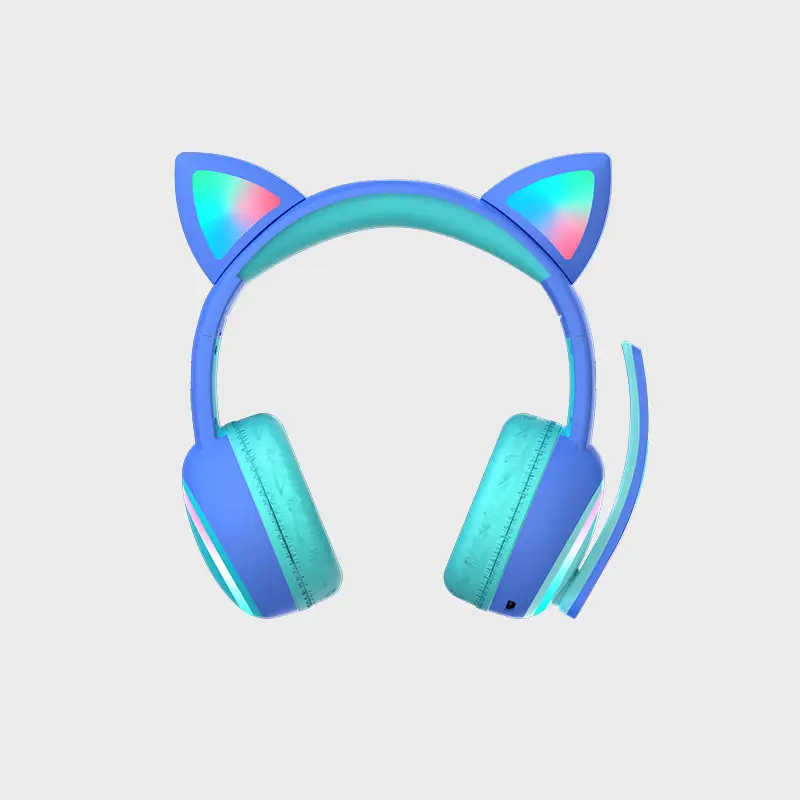 Pink Cat Ears Bluetooth Headphones for Kids - Image 2