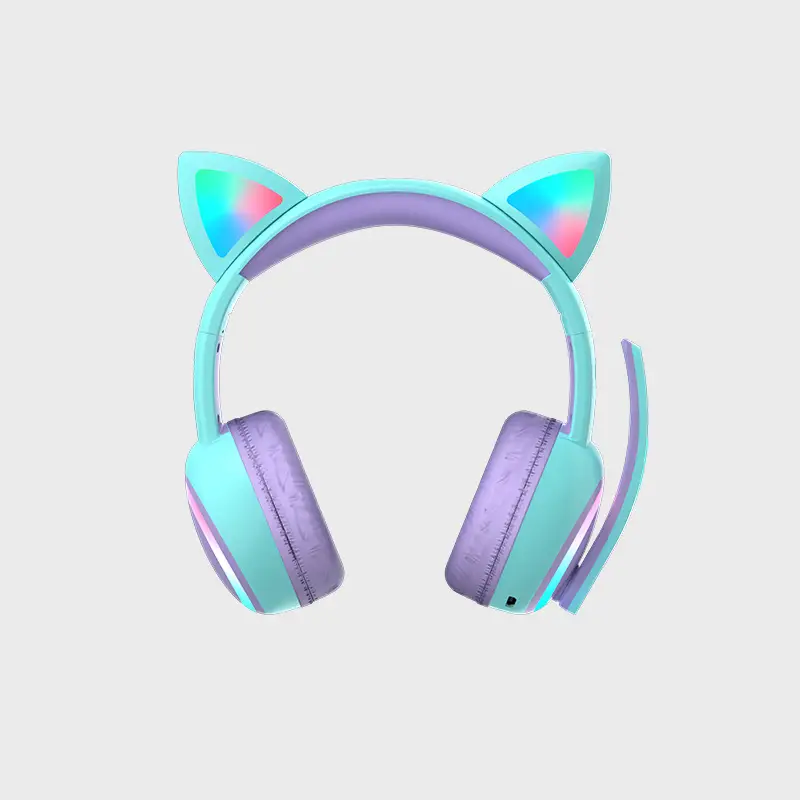 Pink Cat Ears Bluetooth Headphones for Kids - Image 3