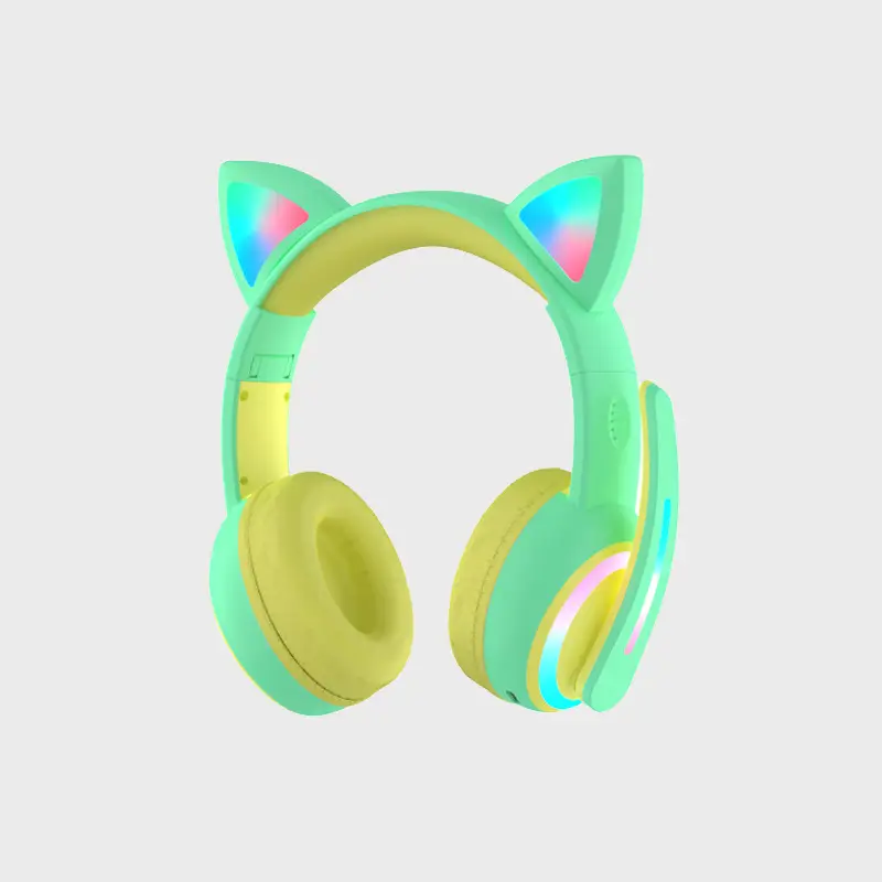Pink Cat Ears Bluetooth Headphones for Kids - Image 4
