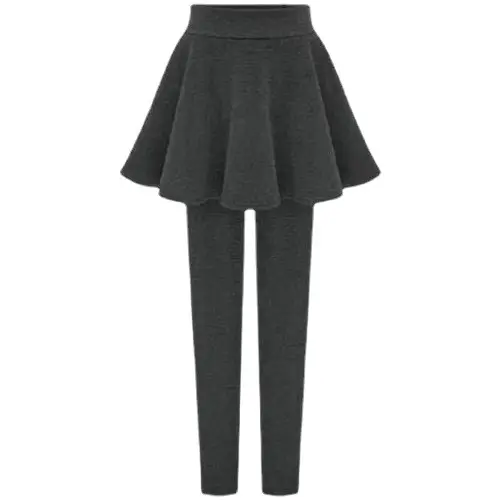 Black Velvet Skirt Pants Set Plus Size - Image 13