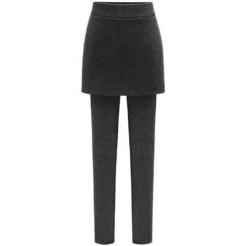 Black Velvet Skirt Pants Set Plus Size - Image 3
