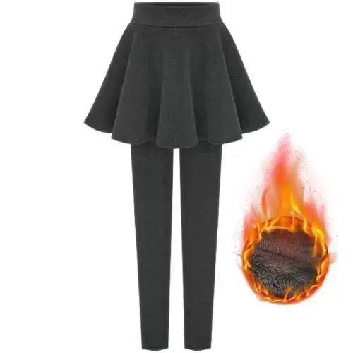 Black Velvet Skirt Pants Set Plus Size - Image 5