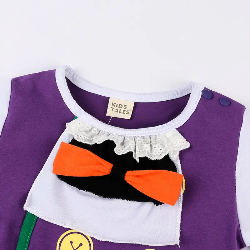 Baby Vampire Halloween Costume Jumpsuit Purple Black - Image 2