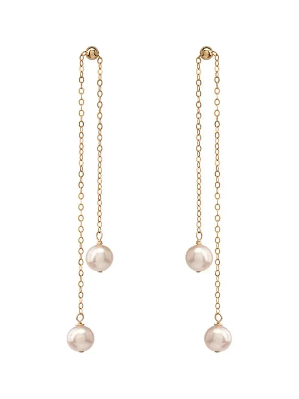 Natural Freshwater Pearl Earrings 14K Gold Clip — feature 9