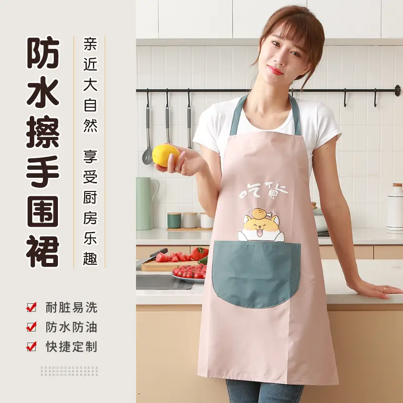 Waterproof PVC Apron for Kitchen Use Blue - Image 18