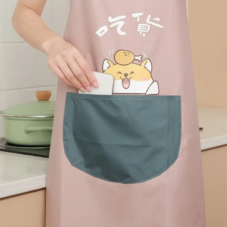 Waterproof PVC Apron for Kitchen Use Blue - Image 19