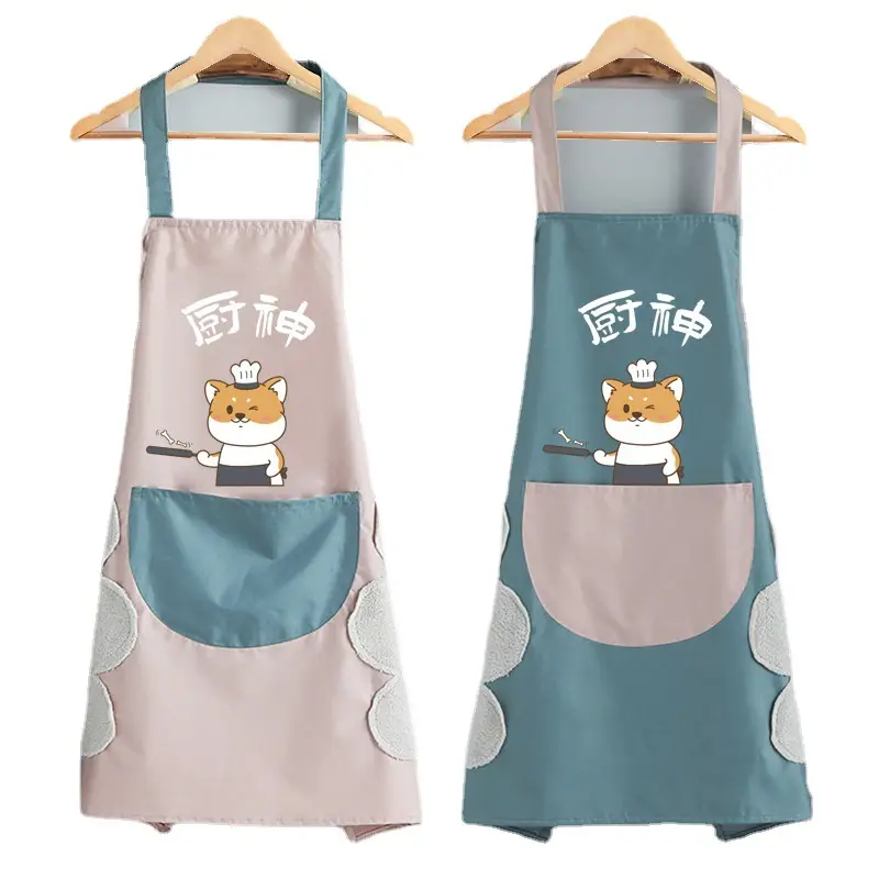 Waterproof PVC Apron for Kitchen Use Blue - Image 20