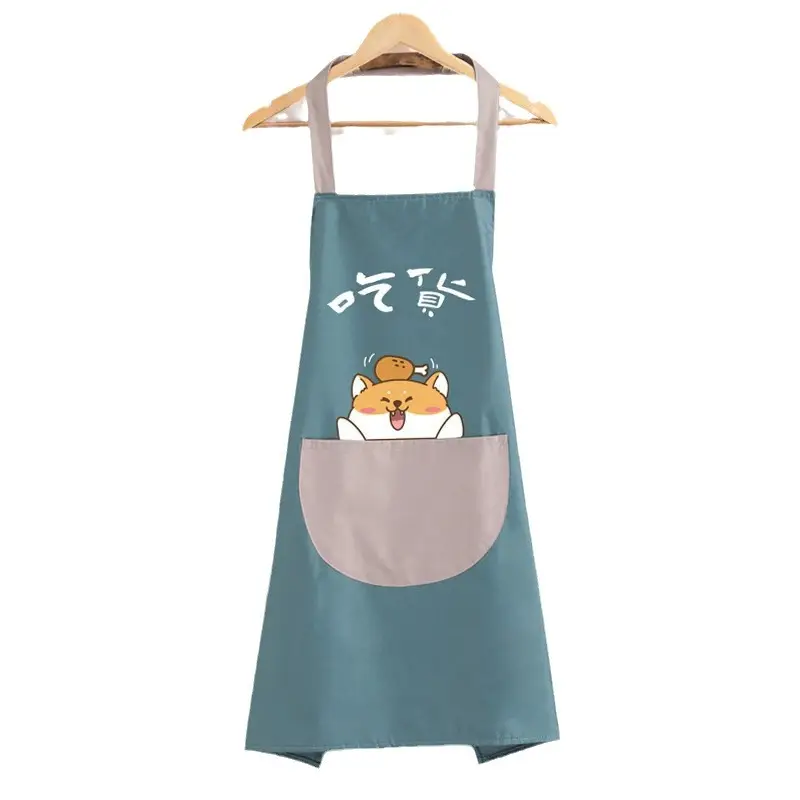 Waterproof PVC Apron for Kitchen Use Blue - Image 21