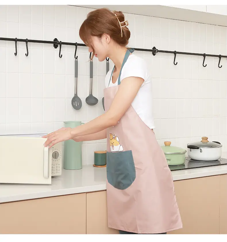 Waterproof PVC Apron for Kitchen Use Blue — feature 13