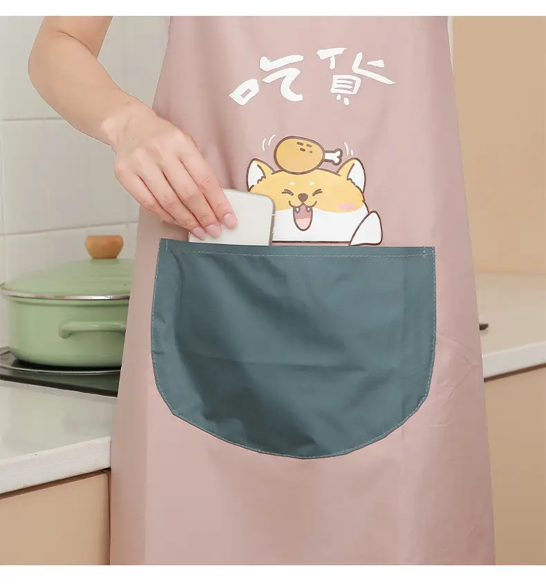 Waterproof PVC Apron for Kitchen Use Blue — feature 14