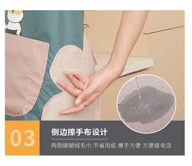 Waterproof PVC Apron for Kitchen Use Blue — feature 9