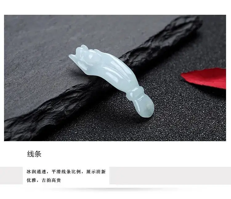 Natural Burmese Jade Buddha Pendant Palm Size Pearl — feature 7