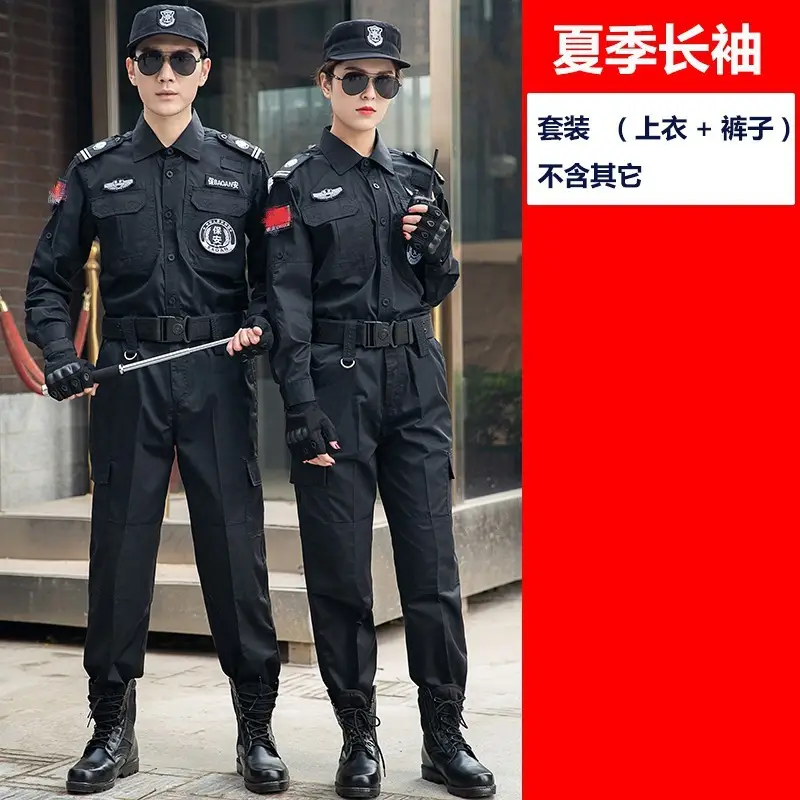 Men Black Summer Trousers with Zipper Back - Image 3