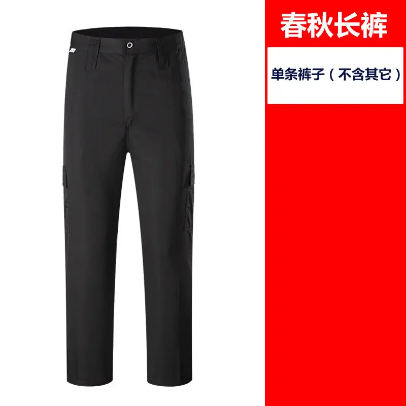 Men Black Summer Trousers with Zipper Back - Image 5
