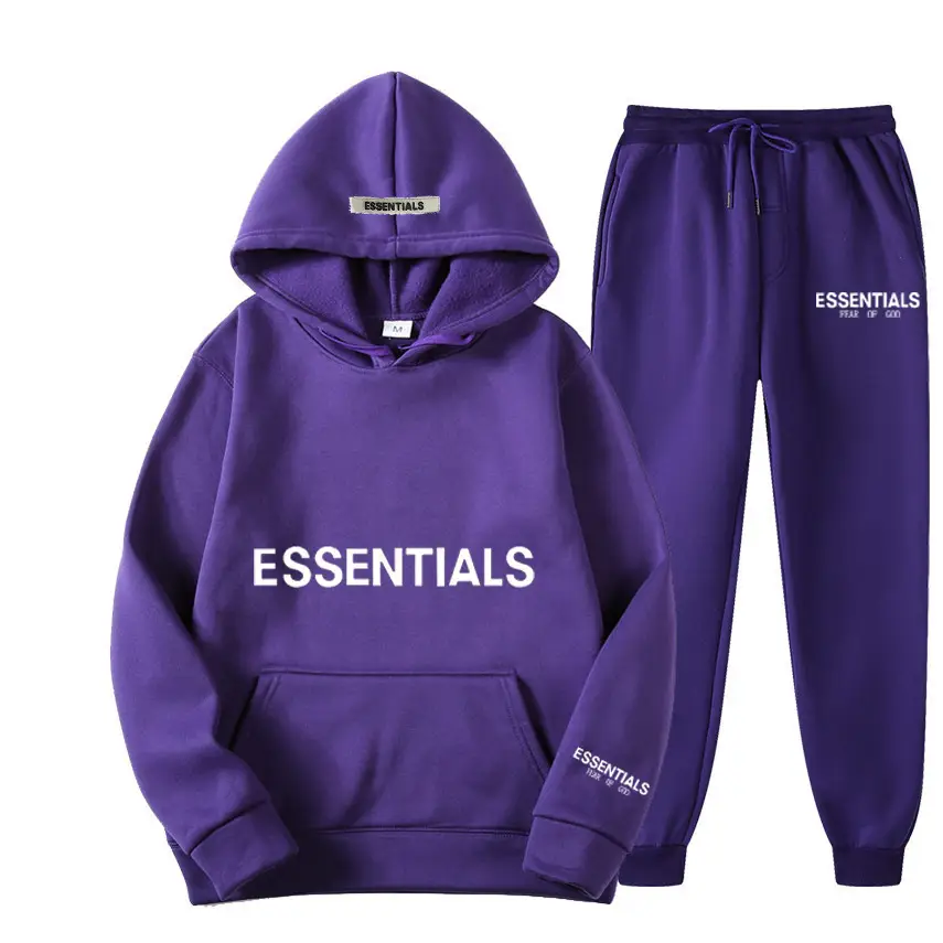 Blue Fearofgod Sweatpants Set with Logo Print