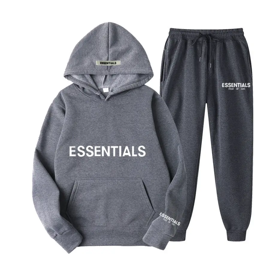 Blue Fearofgod Sweatpants Set with Logo Print — feature 17