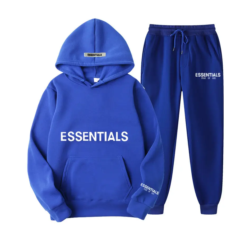 Blue Fearofgod Sweatpants Set with Logo Print