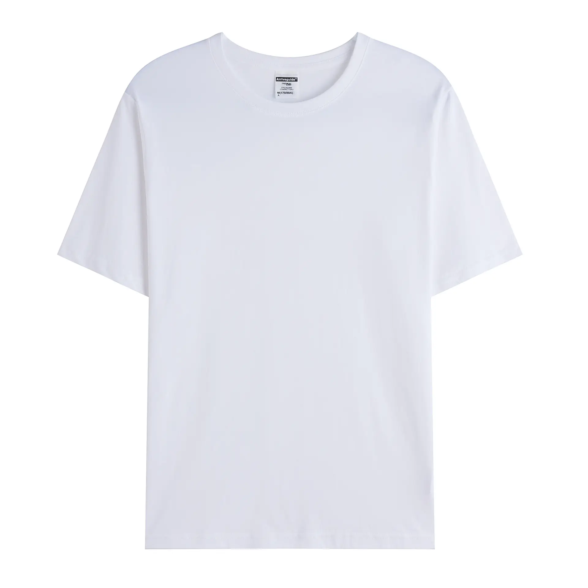 Men's Pure Cotton T-Shirt Grey Round Neck Short Sleeve - Image 24