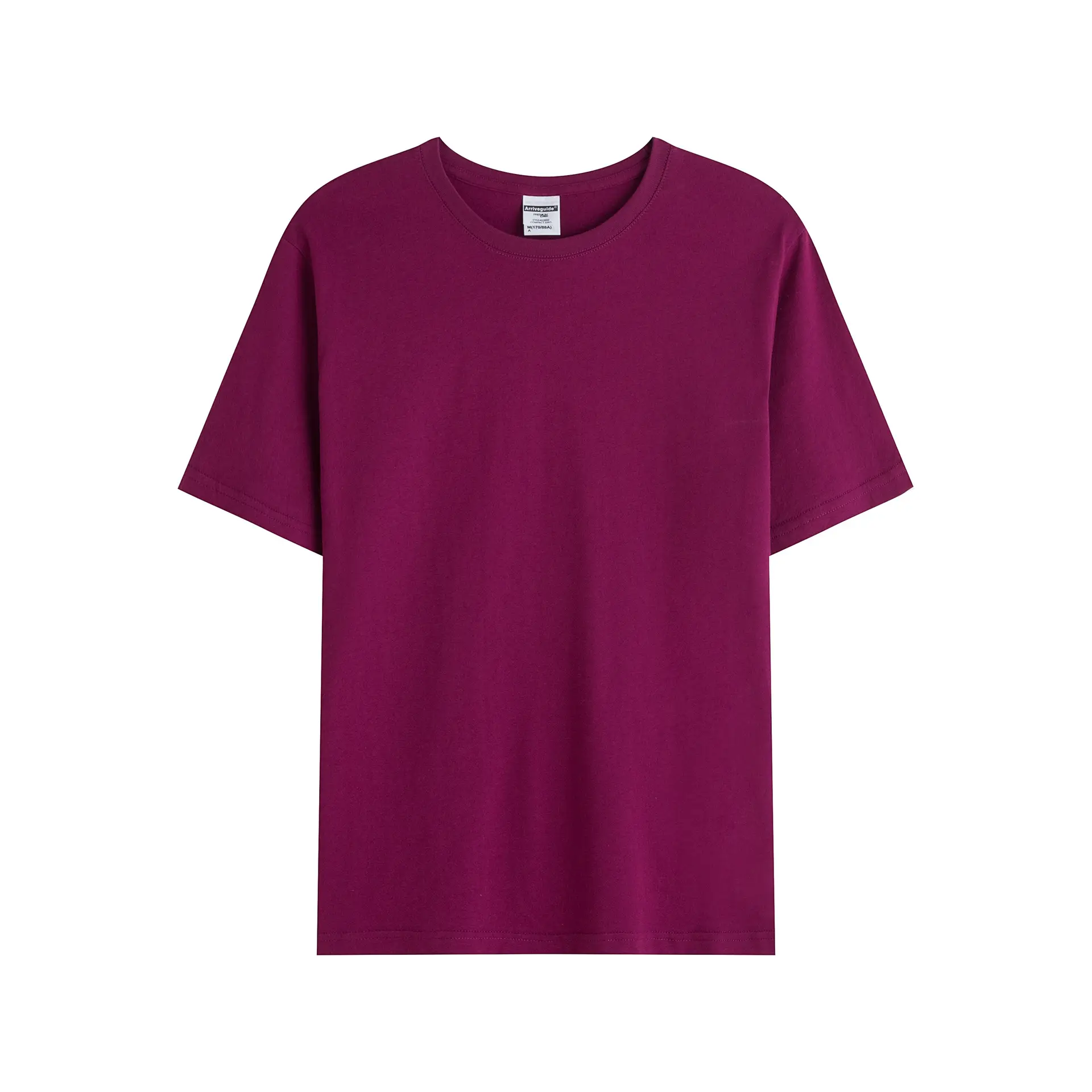 Men's Pure Cotton T-Shirt Grey Round Neck Short Sleeve - Image 16