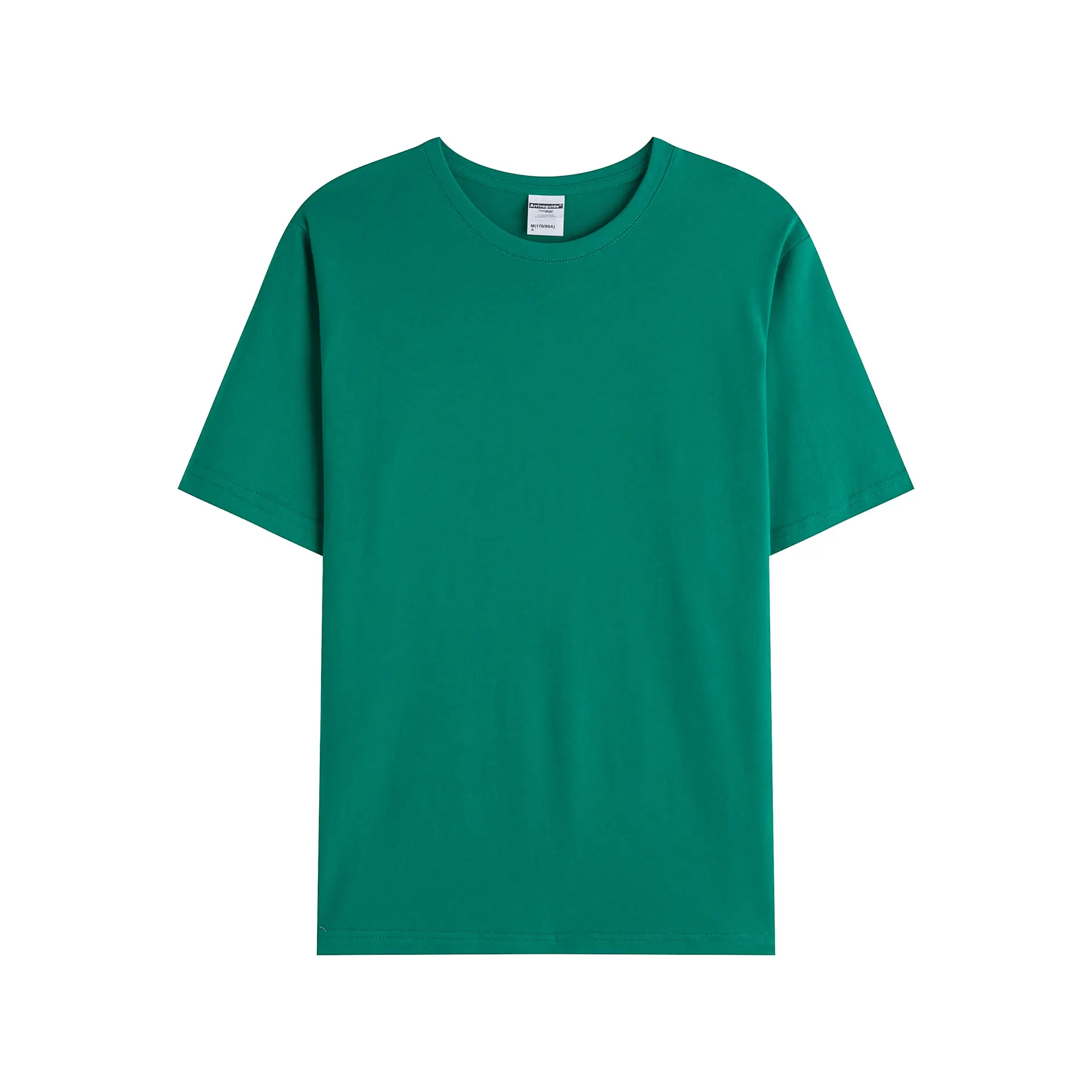 Men's Pure Cotton T-Shirt Grey Round Neck Short Sleeve - Image 9