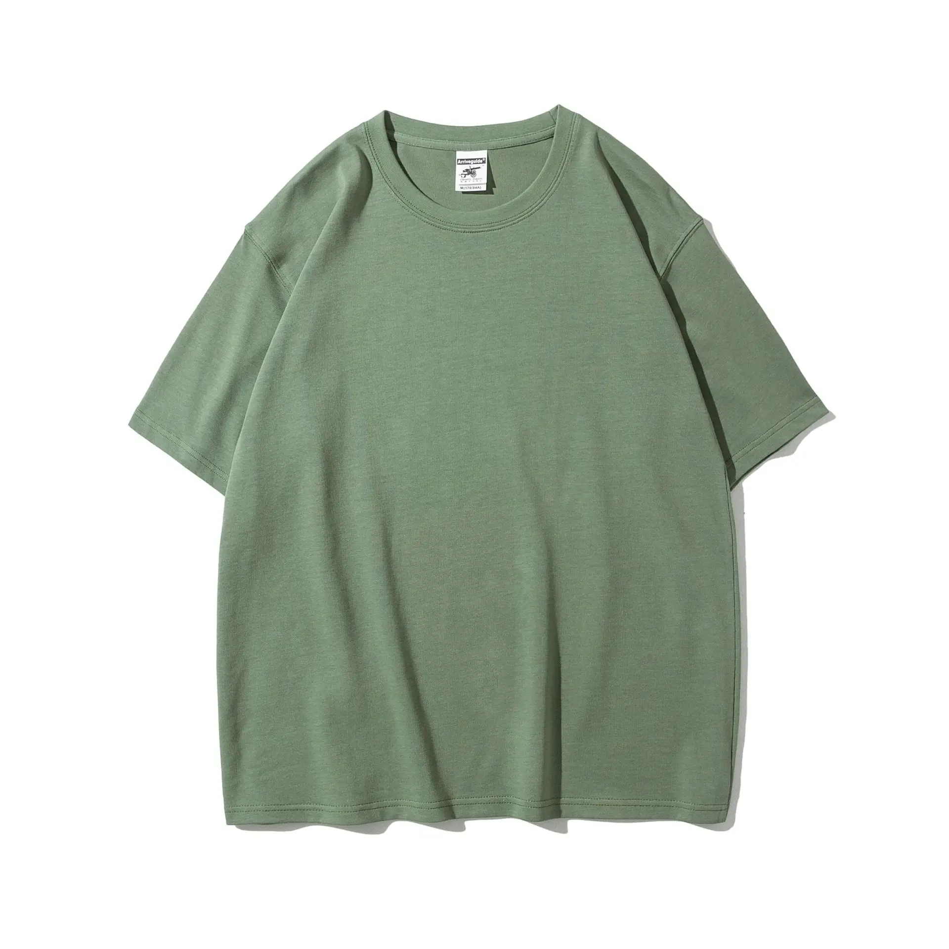 Men's Blue Cotton Crewneck T-Shirt AG280g - Image 10