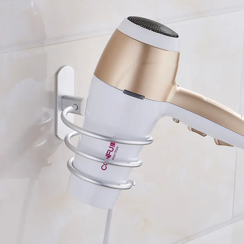 Non-Perforated Hair Dryer Rack Aluminum Wall Mount