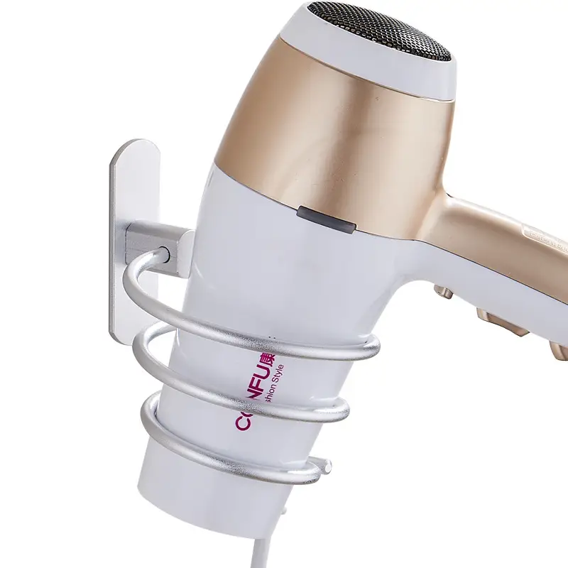 Non-Perforated Hair Dryer Rack Aluminum Wall Mount