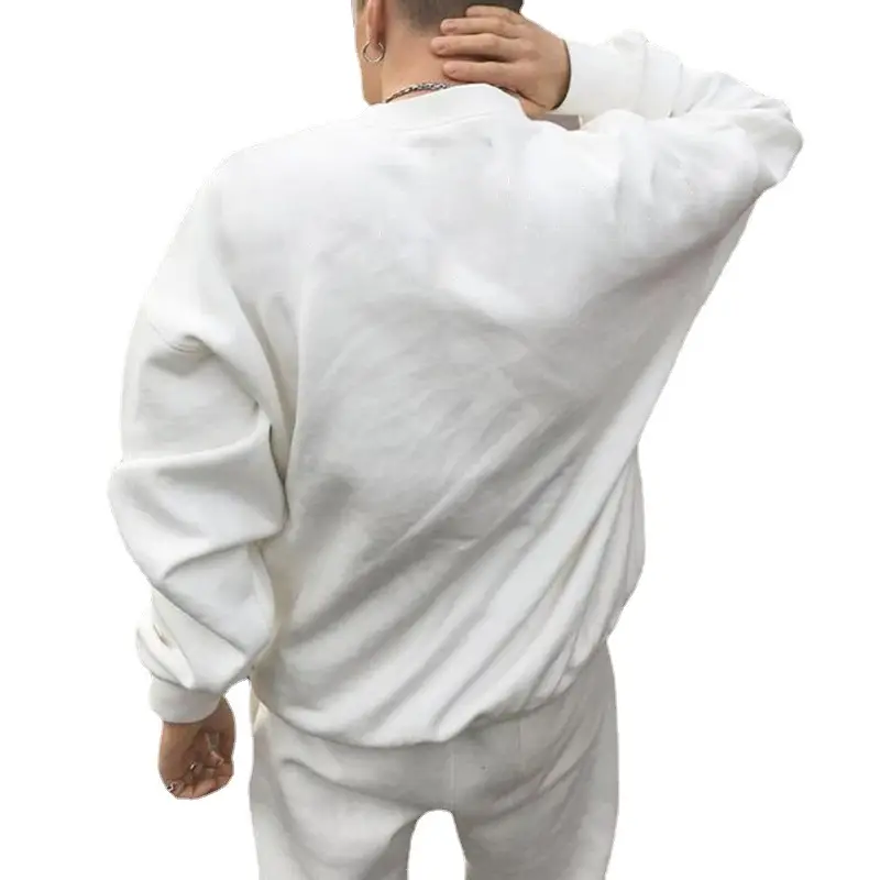 Men Grey Sweatshirt Set 2021 Spring Loose Fit - Image 17