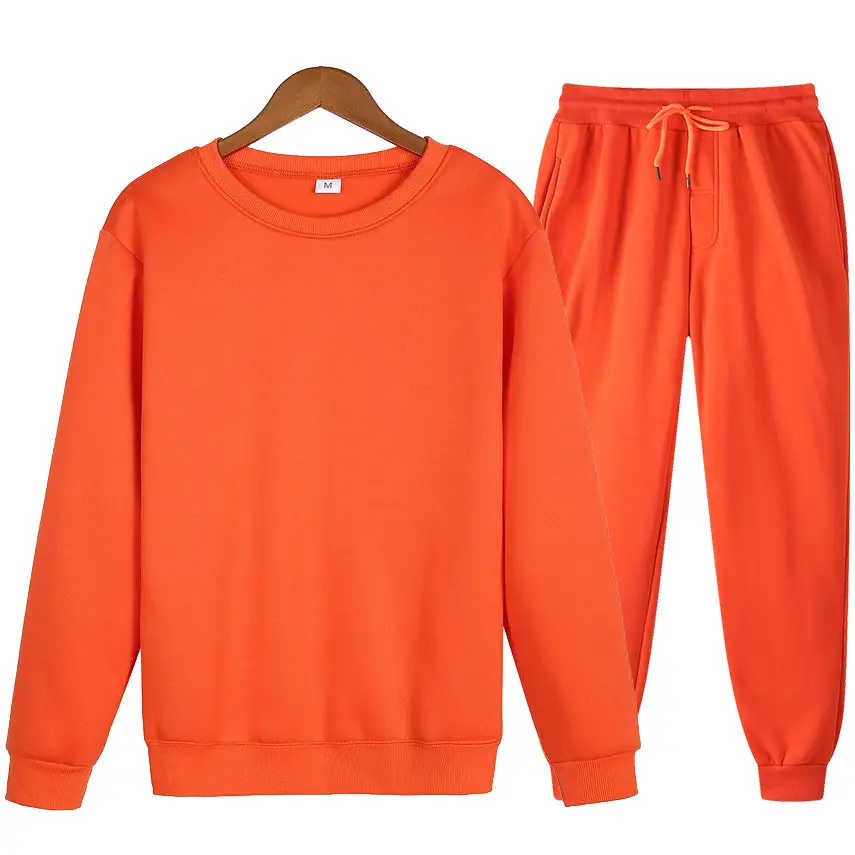 Men Grey Sweatshirt Set 2021 Spring Loose Fit - Image 5
