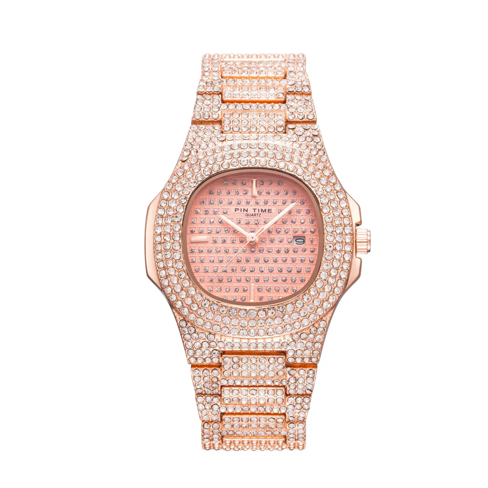 Pintime Rose Gold Diamond Watch for Men - Image 3